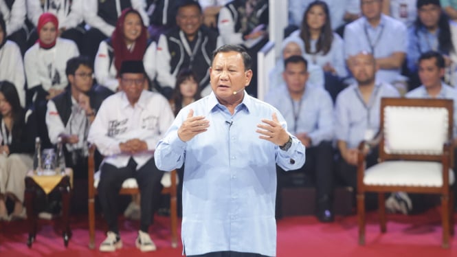 Debat Capres-Cawapres Pertama Prabowo Subianto