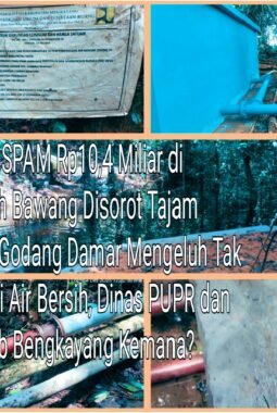 Proyek SPAM Rp10,4 Miliar di Lembah Bawang Disorot Tajam: Warga Godang Damar Mengeluh Tak Nikmati Air Bersih, Dinas PUPR/Pemkab Bengkayang Kemana ??? PP