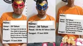 Keterangan Gambar : Terduga Pelaku Saat Diamankan