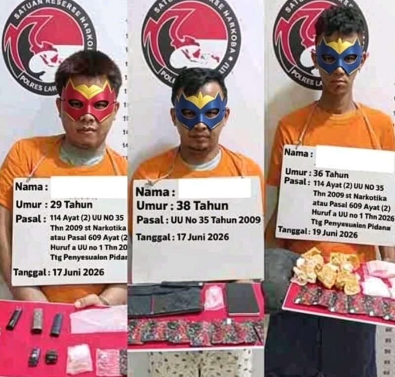 Keterangan Gambar : Terduga Pelaku Saat Diamankan