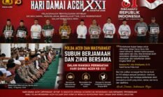 Peringati 21 Tahun Damai Aceh, Polda Aceh dan Masyarakat Subuh Berjamaah serta Zikir di Baiturrahman