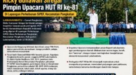 “Ricky Gunawan Siregar Pimpin Upacara HUT RI ke-81, Kobarkan Semangat Persatuan di Pangkatan”