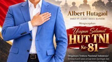 Sambut HUT TNI ke-81, Albert Hutagaol: Pengabdian Prajurit Adalah Kehormatan, TNI Kuat Bersama Rakyat